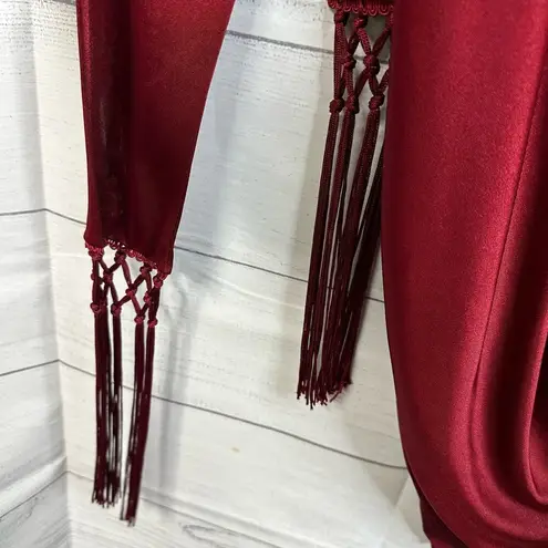 Altuzarra Target Womens size 2 Red Satin Wrap Dress W/ Scarf