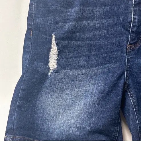 Risen Denim High Rise Shorts Bermuda Women Blue Jean Stretch Short 2X plus size