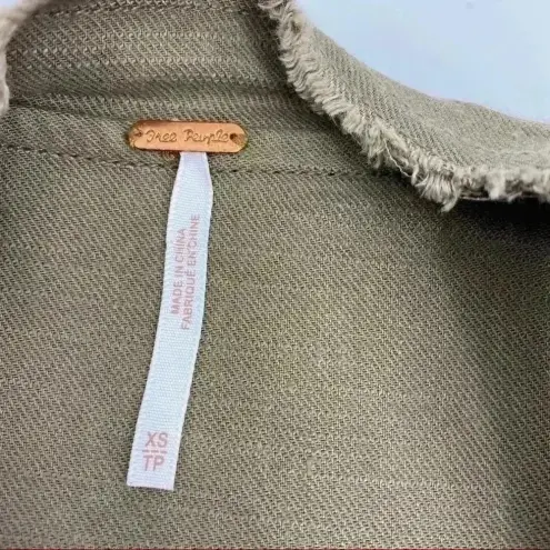 Free People Free‎ People Open Waterfall Raw Femme Linen Jacket XS