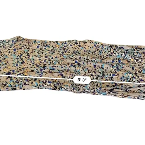 SERAPHINE Maternity scoop neck body con Floral Sleeveless Maxi Dress Size 6 Blue