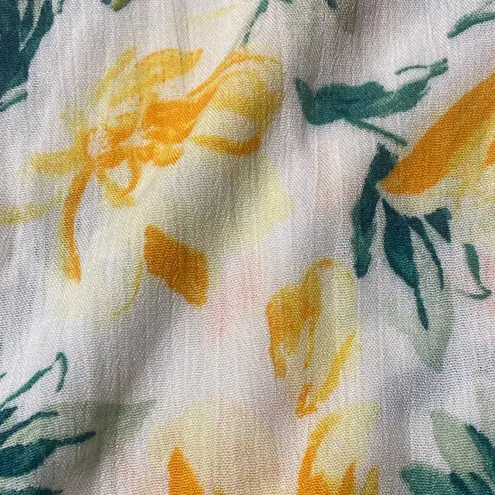 Ces Femme Floral Maxi Dress in Yellow and Green White Size L