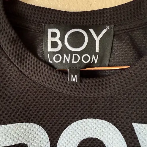 Boy London Performance Mesh Unisex Black Crop Top Size Medium M