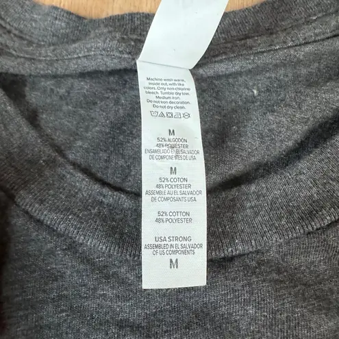 Bella + Canvas Fall Graphic Tee M Gray Fuzzy Boots Flannel Pumpkin Spice Size M