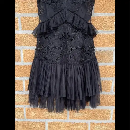 Jonathan Simkhai Lace and Tulle Mini Dress small Black