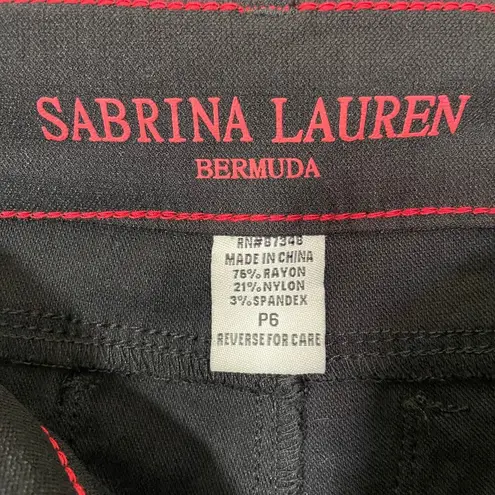 Bermuda NWT Sabrina Lauren Black  Shorts Women's Petite 6 new with tags