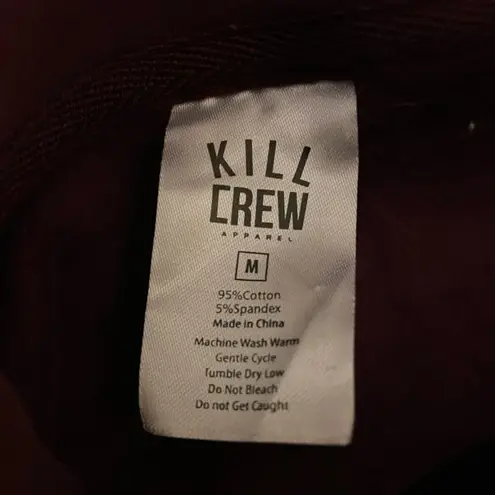 Kill Crew Crop Hoodie, Maroon, Size M, NWOT Red Size M
