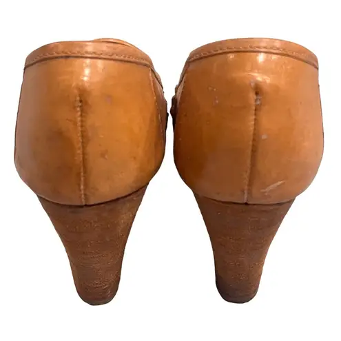 Wild Pair Vintage 70’s Brown Leather Wedge Loafers