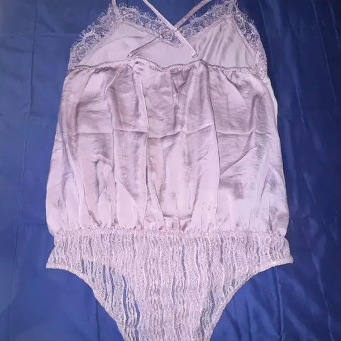 Glam Purple Lace Trim Chemise