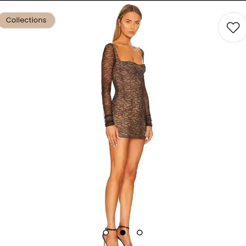 LaQuan Smith NWT Long Sleeve Dress with Scoop Back in Black