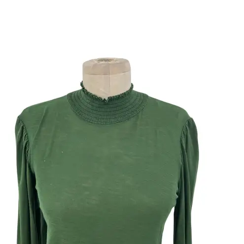 Nation Ltd Violet Prim And Proper Top Tee Blouse Pima Cotton Green Size XS