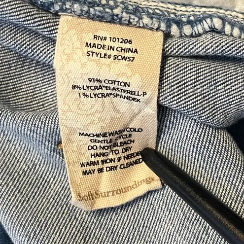 Soft Surroundings Women's Blue Denim Crop Ankle Casual Stretch Comfort Jeans 24W