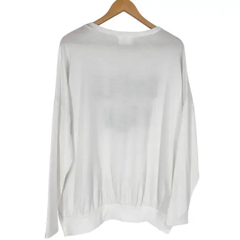 Fantastic Fawn White Spell Yeah Oversized Long Sleeve Sweatshirt size Small NWT