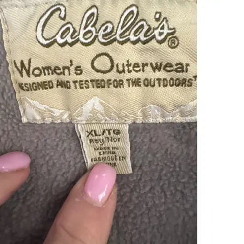 Cabela's Womens Black Outdoor Full Zip Fleece Lined Jacket XL