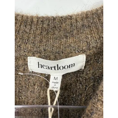 Heartloom Sweater Womens Knit Crewneck Long Sleeve Brown Pullover Size Medium