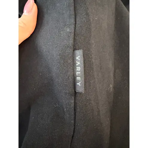 Varley Barton Black Cowl Neck Drawstring Sweatshirt Pullover Top XS