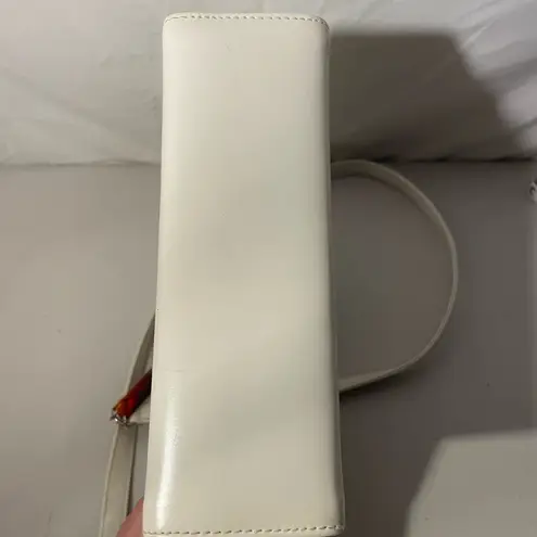 Daniel Ames Elegant White Crossbody Bag with tortoiseshell accents