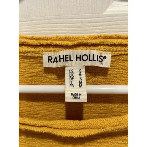 Rachel Hollis Ltd. Yellow Woven Top with Sleeve Detail Women’s Small Cotton