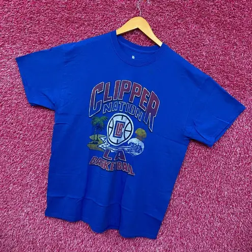 Clipper Nation LA Basketball NBA Team Beach Tailgate Tee L