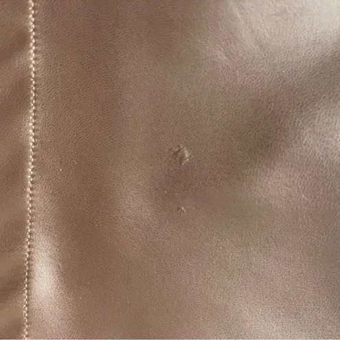 Lisa Says Gah Chocolate Brown Faux Leather Straight Leg Pants Size M/L