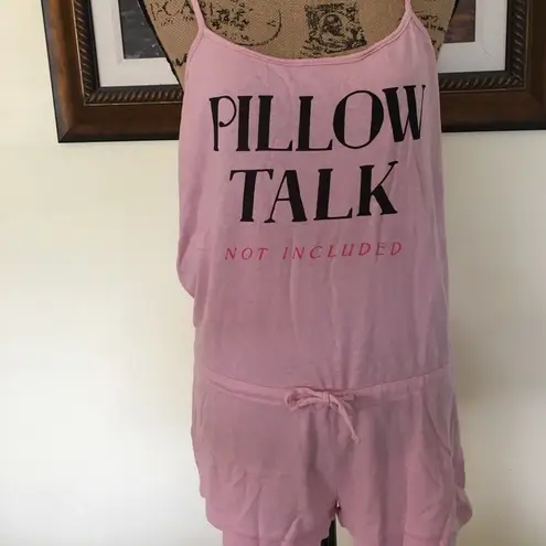"Pillow Talk Not Included" Pink Romper Size M