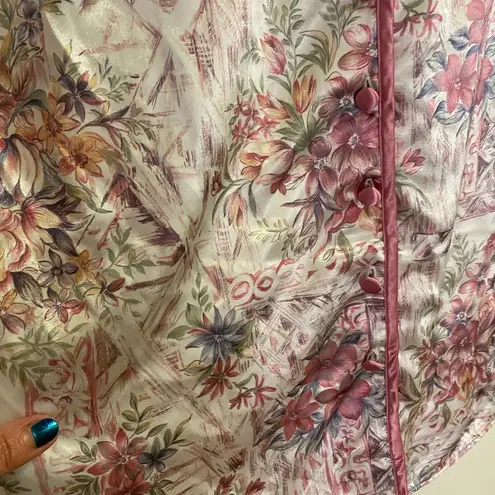 Vintage Kathryn Sleep Shirt Dress Pink Floral Pink Floral L Large Bust 40”