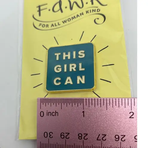 F.A.W.K. For All Woman Kind This Girl Can Power Pins Enamel Pin BFF For Her Blue