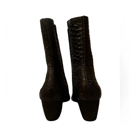 Matisse Caty Snake Pointed Toe Zippered Booties Womens Black 9.5(BROKEN ZIPPER)