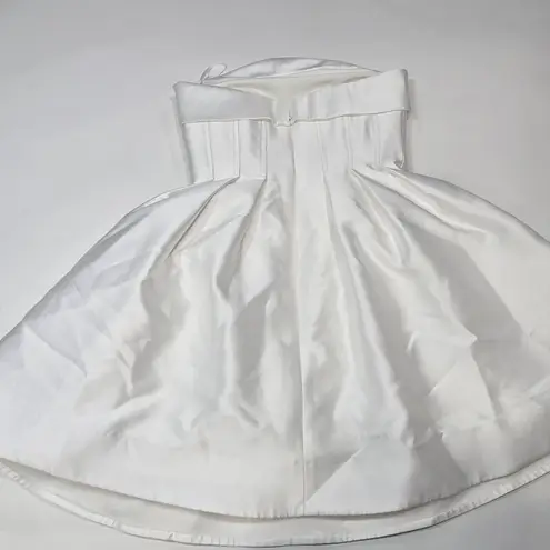 Rebecca Vallance Cristine Strapless Mini in Ivory White Size 2