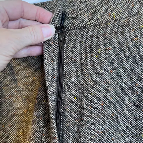 Casual Corner VTG Brown Tweed Pants 75% Wool Made in Italy Lined Size 8* Classic