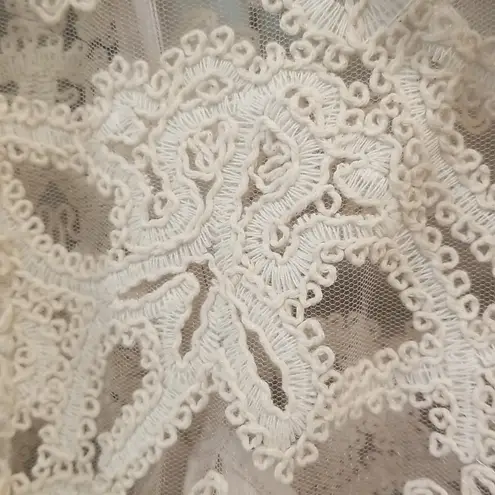 Current Air ππ Lace Mock Neck Dress ~ Cream Large L NWT