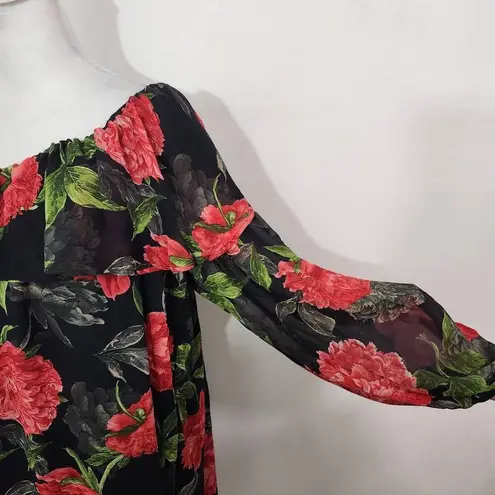 ee:some Red Floral One Shoulder Dress NWT Size Large Wedding Guest Dress