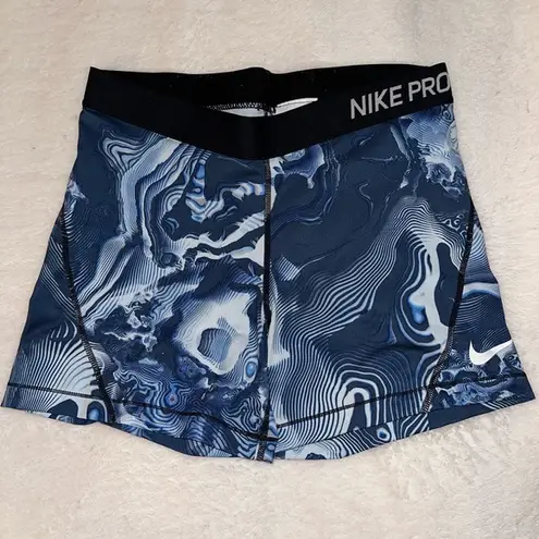 Nike  Pro Dri Fit Spandex in Blue Marble Large