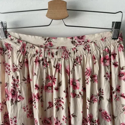 Amuse Society  Skirt Womens Large Cream Floral Boho Cottage Prairie Summer