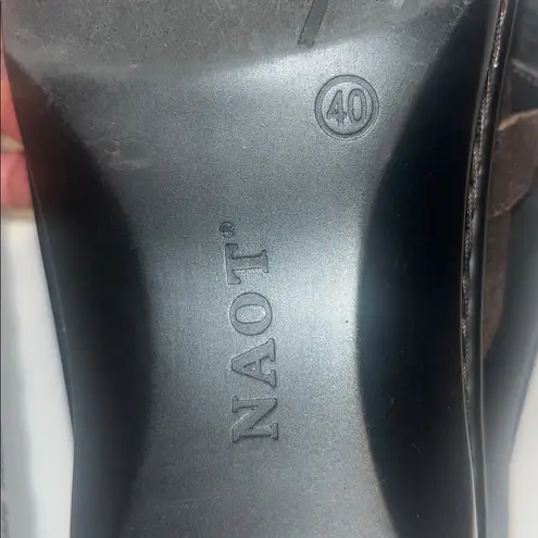 EXC COND NAOT Avignon Everyday Clog Luggage Brown / Mine Brown Leather Strap 9