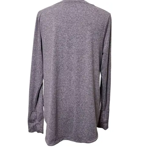 Athleta  Uptempo Long Sleeve Top Shirt Size Medium M Purple/Gray Spacedye
