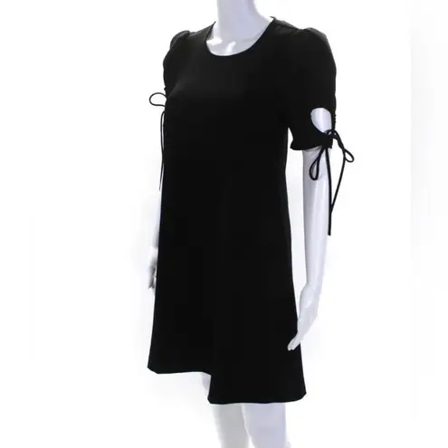 See By Chloe SEE BY CHLOÉ Ruched Pouf Sleeve Black Mini Dress 36