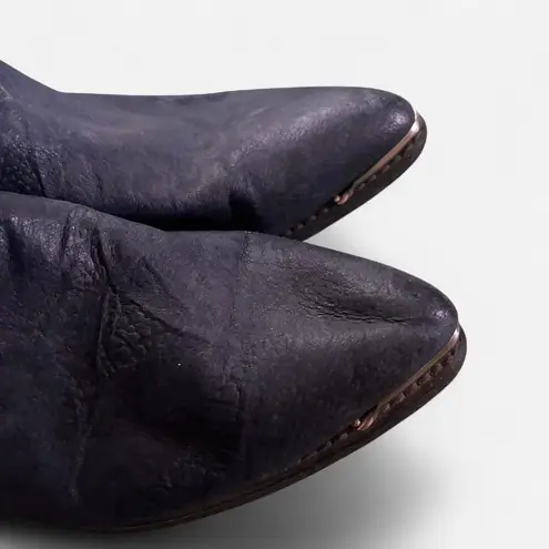 Dingo vintage blue black silver soft slouchy leather western cowboy boots 9