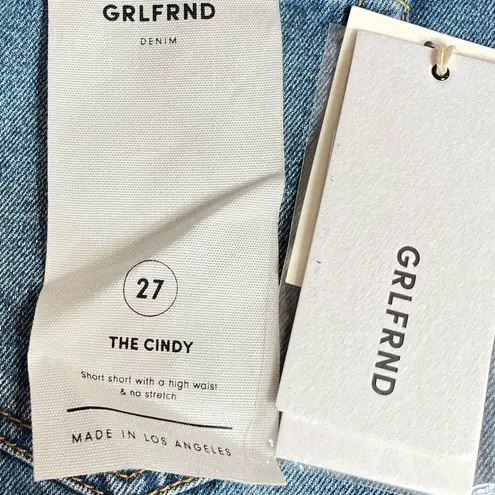 GRLFRND The Cindy High Rise Cutoff Shorts Blue Size 27