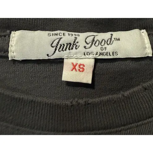 Rare Junk Food Grateful Dead Skull & Roses Tee Made in USA Washed Black XS