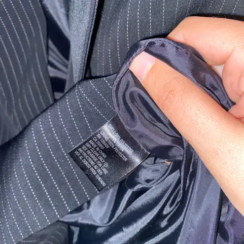 Tahari  Arthur S Levine Black Pin Stripe 2-Button Blazer Jacket Women's Size 14P