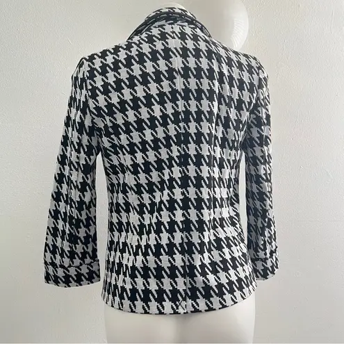 Catherine Malandrino Black and White plaid Houndstooth Blazer NEW