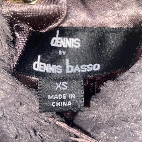 Dennis Basso Dennis by  Faux Mink Fur Jacket Grey Size XS