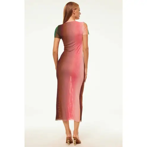 MISA Los Angeles Vanessa Dress in Cali Ombre Medium New as-is Womens Midi Long