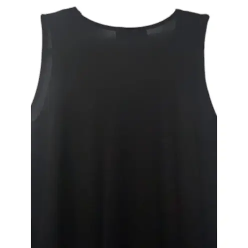 Black Sleeveless Dress 2 Ruffle Detail Heavy Gold Bead Tassel Accents Vacation