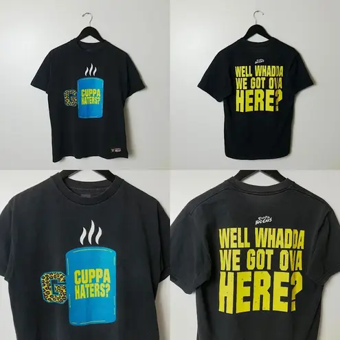 WWE Cuppa Haters T Shirt Statement Wrestling Sports Double Sided Graphic Tee Size M