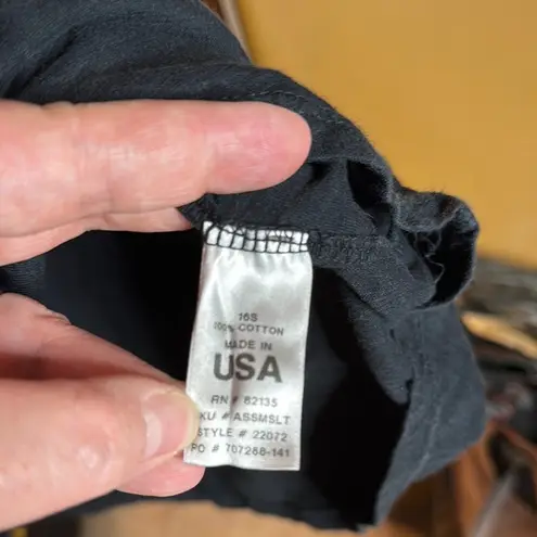 Fresh Produce Black 100% Cotton Short Sleeve High Low Tee Size XL