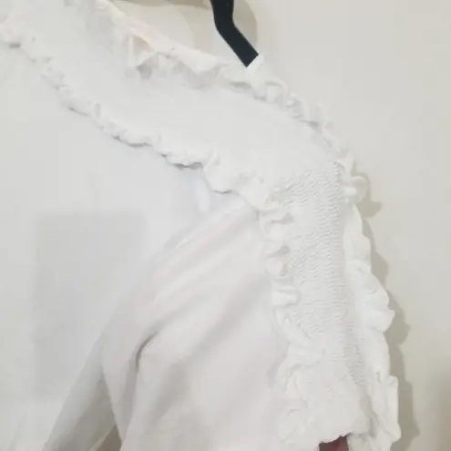 See By Chloe Smocked Ruffle Tee