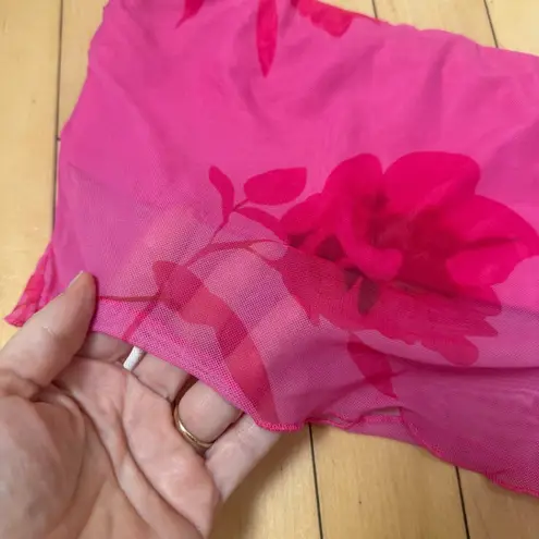 Princess Polly  Mesh Floral Tube Top Cropped Size Small / 4