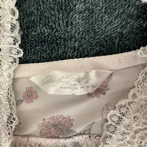 Marilyn Monroe Vintage Babydoll Pajama Set 2 Pc Y2K 90s Cami Shorts Floral Pink Coquette XL