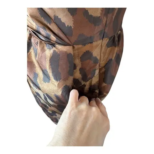 Alexia Admor Dress Women Medium Black Brown Leopard Print Jeweled Cocktail NWT